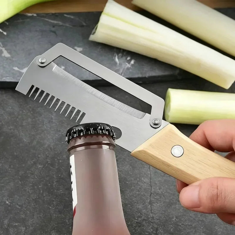Kitchen Peeler Stainless Steel Vegetable Peeler with Wooden Handle for Peeling and Slicing Fruits and Vegetables Kitchen Tool