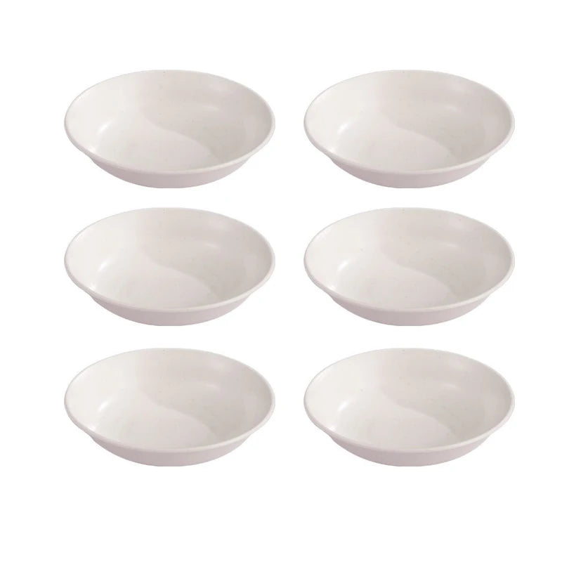 6PCS Wheat Straw Seasoning Dish Set - Small Dipping Snack Plates