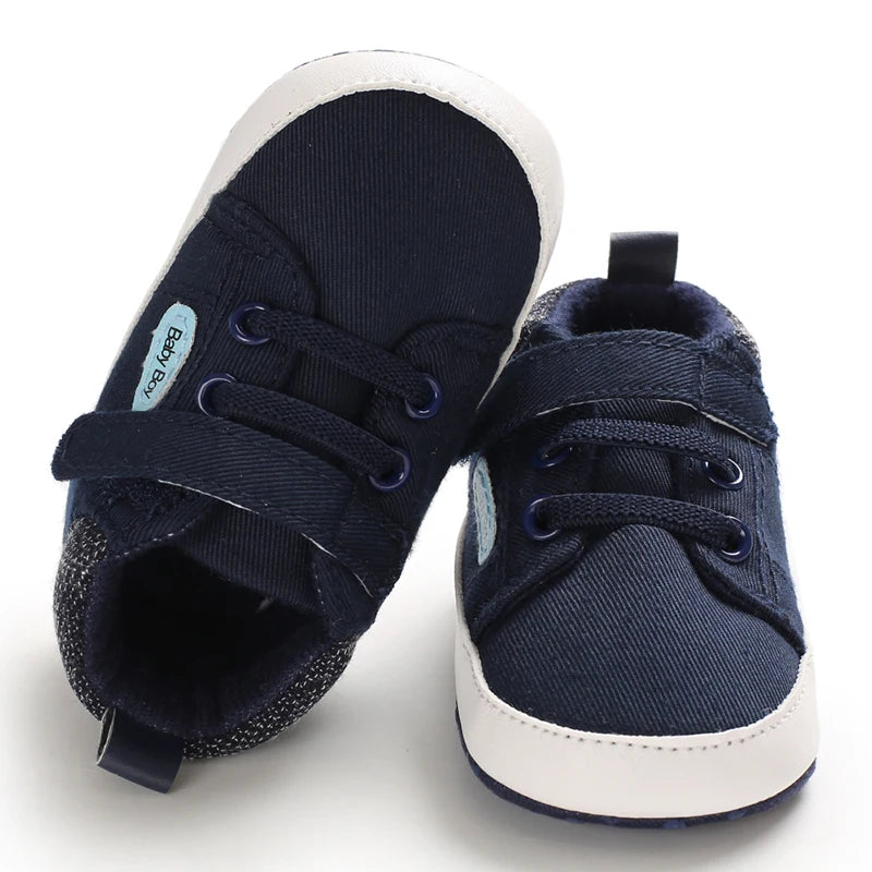 Four Season Blue Main Picture Comfortable and Lightweight Walking Shoes 0-12 Months Soft Sole Anti Slip Crawling Shoes