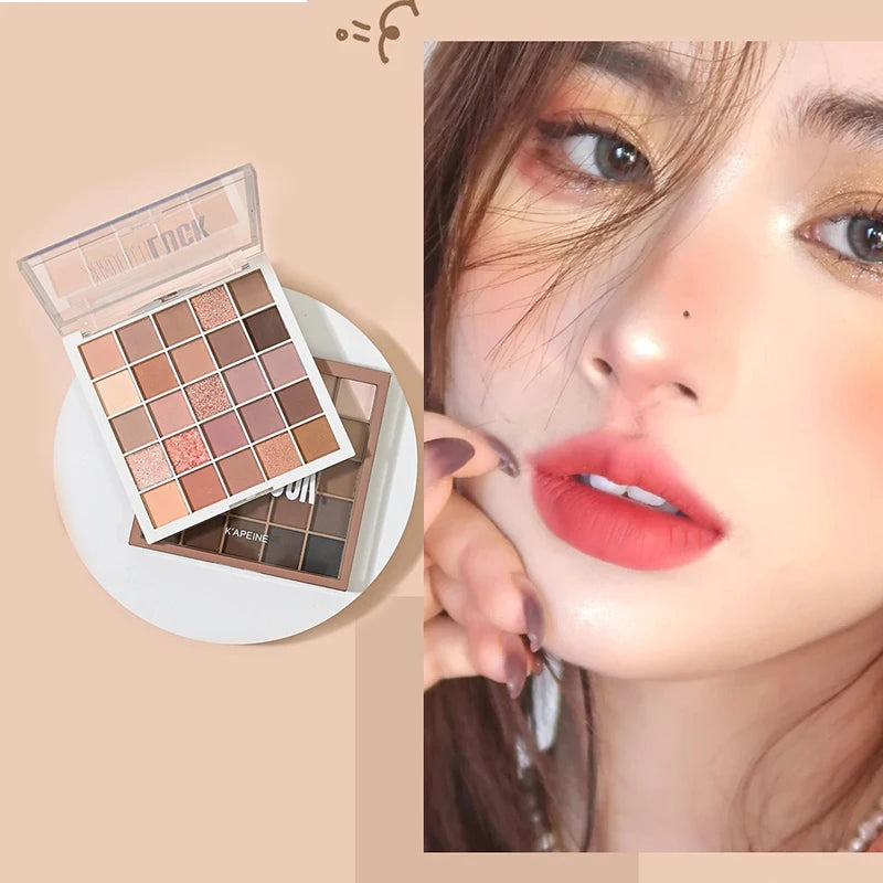 25Color Professional Eyeshadow Palette Eye Glitter Long Lasting Eye Shadow Pallet  Korean Makeup Palette Eye Shadow for Beginner