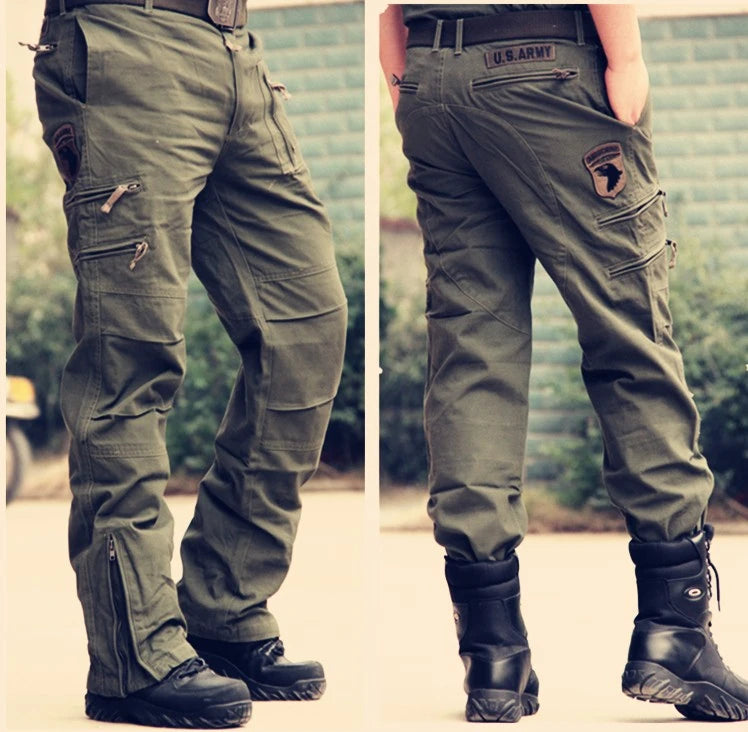 2026 Men's Cargo Pant Cotton Outdoors Tactical Pant Men Vintage Camo Green Work Many Pocket Cotton Camouflage Black Trouser