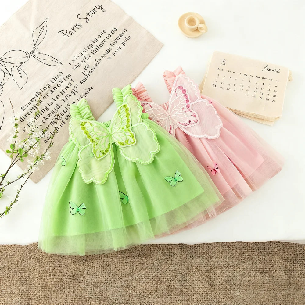 Baby Girls' Dress Summer Cute Mesh Princess Girls' Dress Sweet Birthday Party Baby Dress Baby Girl Clothing
