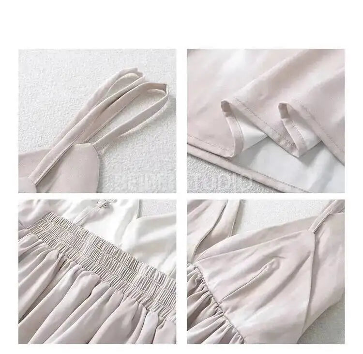 Summer New French Suspender Dress Elegant Gentle Temperament For Women Long Dresses Slim Fashion Sexy Women Tops Robe VN3H