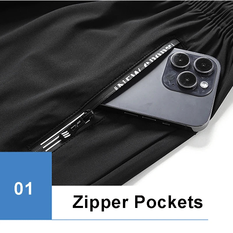 Breathable Men's Pants Sweatpants Quick Dry Pants Men Spring Summer Sports Trousers Elastic Waist Joggers Running Tracksuit XXXL