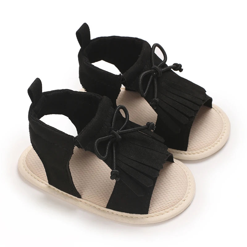 Summer cute and sweet skirt edge sandals for baby girls, comfortable and breathable walking shoes for beginners