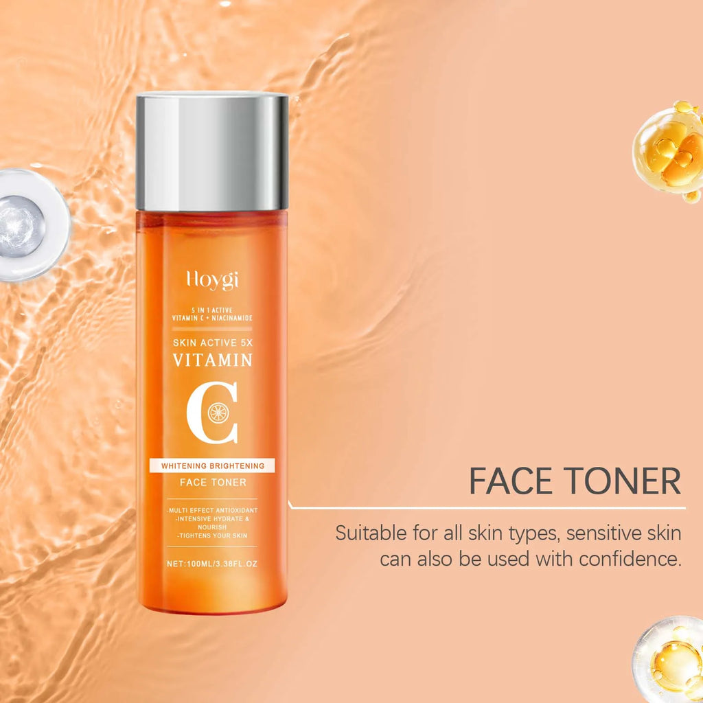 Vitamin C Brightening Toner for Face with Niacinamide Hydrating Facial Toner Dry Sensitive Skin Smooth Radiant Complexion 100ml