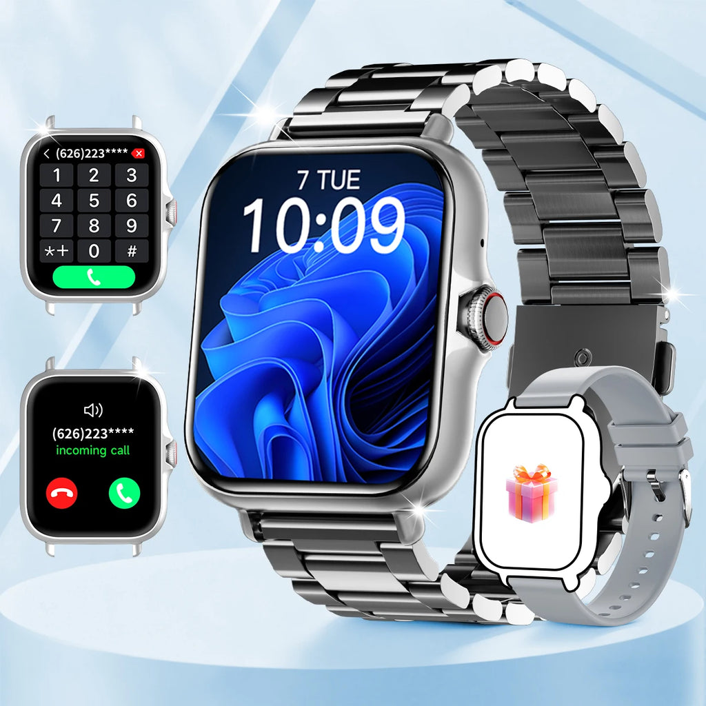 Smart Watch, Wireless Calling Smart Watch, Message Reminder, Sleep Monitoring, Pedometer, Stopwatch, Voice Assistant, Phone Finder, Men's Sports Watch, Women's Sports Watch, Watch Compatible with Android And IOS Phones