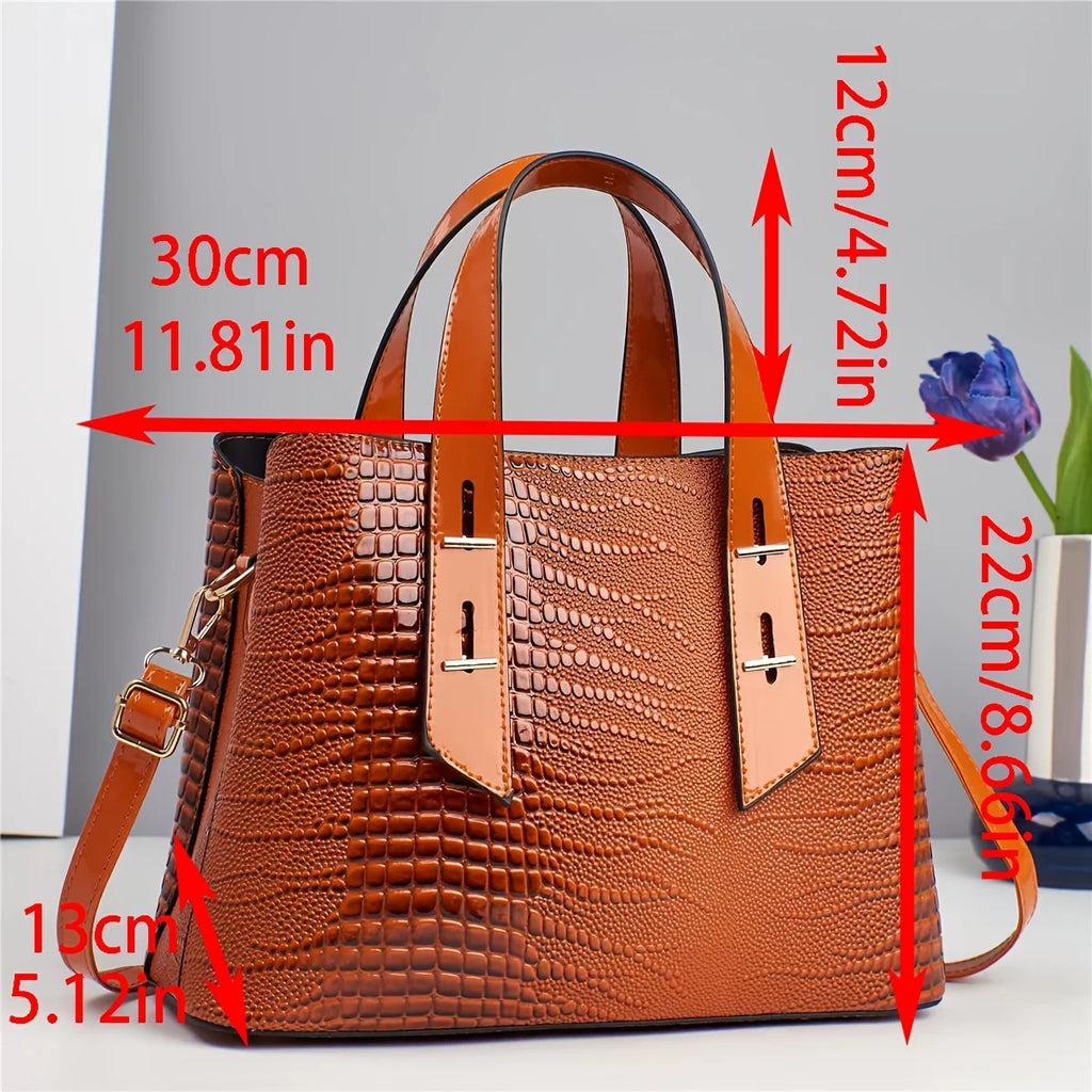 Fashion Colorful Alligator Women Handbag Designer Retro Crocodile Pattern Tote Bags Luxury Pu Leather Shoulder Crossbody Bags
