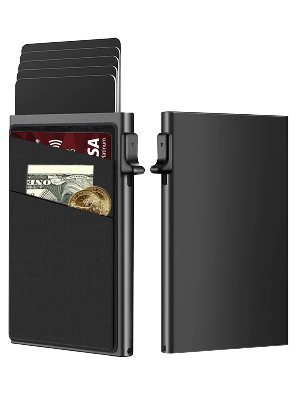 Anti-theft Cards Protectors Card Holder Minimalist Smart Wallet RFID Protection Aluminum Metal Box Cardholder Case Porte Carte