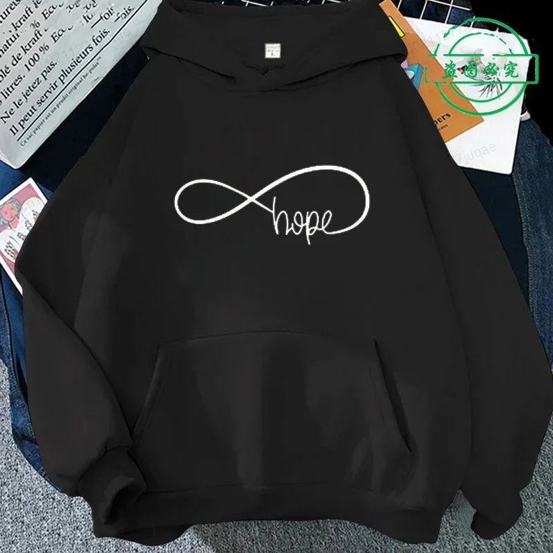 Infinity Symbol Women's Hoodie - Casual Pullover Fleece Sweatshirt