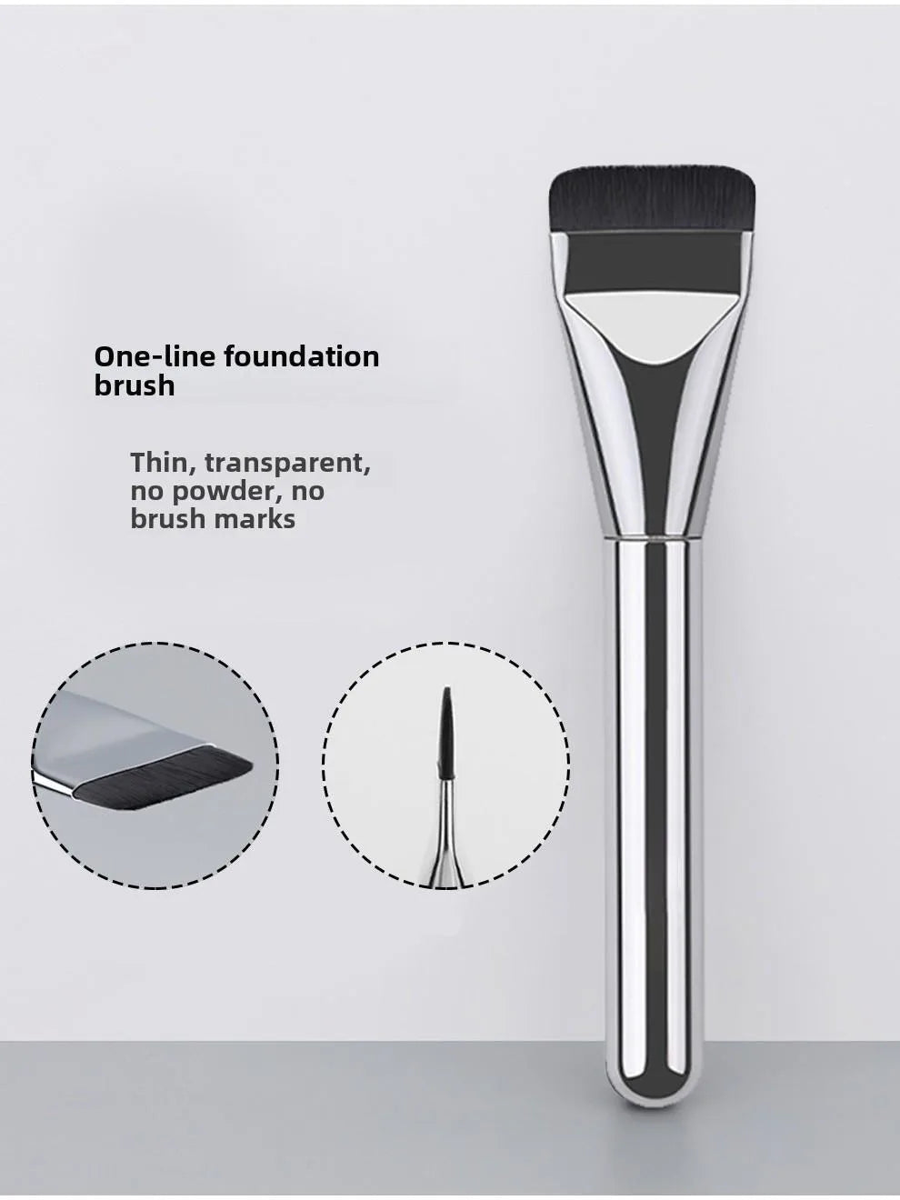 One-word foundation brush flat head base makeup brush concealer brush contour brush makeup tool brush student makeup tool