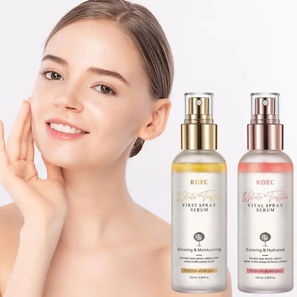 KOEC White Truffle First Spray Serum, Moisturizing Glowing Facial Setting Spray, Hydrating Nourishing Skin Care Mist 100ml