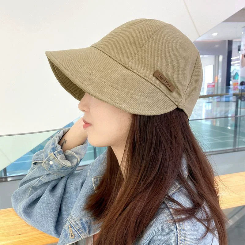 Women's Foldable Sunhat Summer Outdoor Beach Fisherman Hat Sunscreen UV Protection Cap Adjustable Cotton Wide Brim Bucket Caps