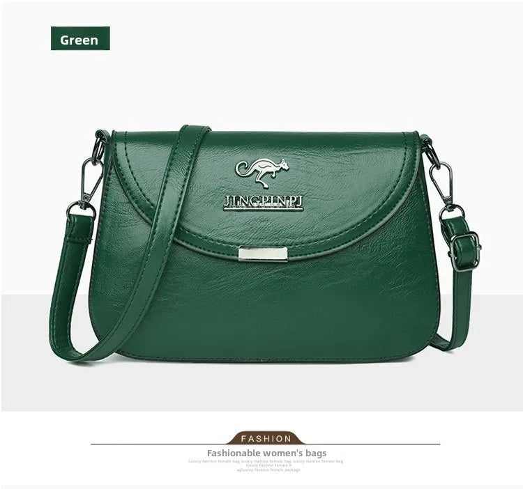 Retro Small Square Crossbody Purse Soft PU Leather Adjustable Strap Daily Work Travel Flip Cover Handbag Shoulder Bag for Women
