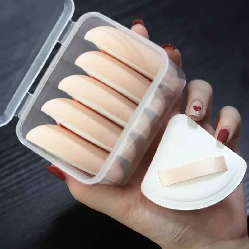 5pcs Cosmetic Powder Puffs - 10cm Drop Shape Makeup Sponge Blender