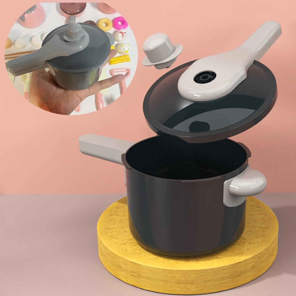 Juego de juguetes de cocina para niños de 92/69/59 piezas, kit de accesorios de cocina de juego con ollas de juego, comida de juguete de simulación, regalo para niñas y niños pequeños