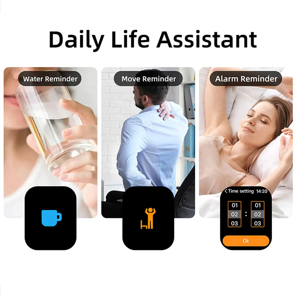 Smart Watch, Wireless Calling Smart Watch, Message Reminder, Sleep Monitoring, Pedometer, Stopwatch, Voice Assistant, Phone Finder, Men's Sports Watch, Women's Sports Watch, Watch Compatible with Android And IOS Phones