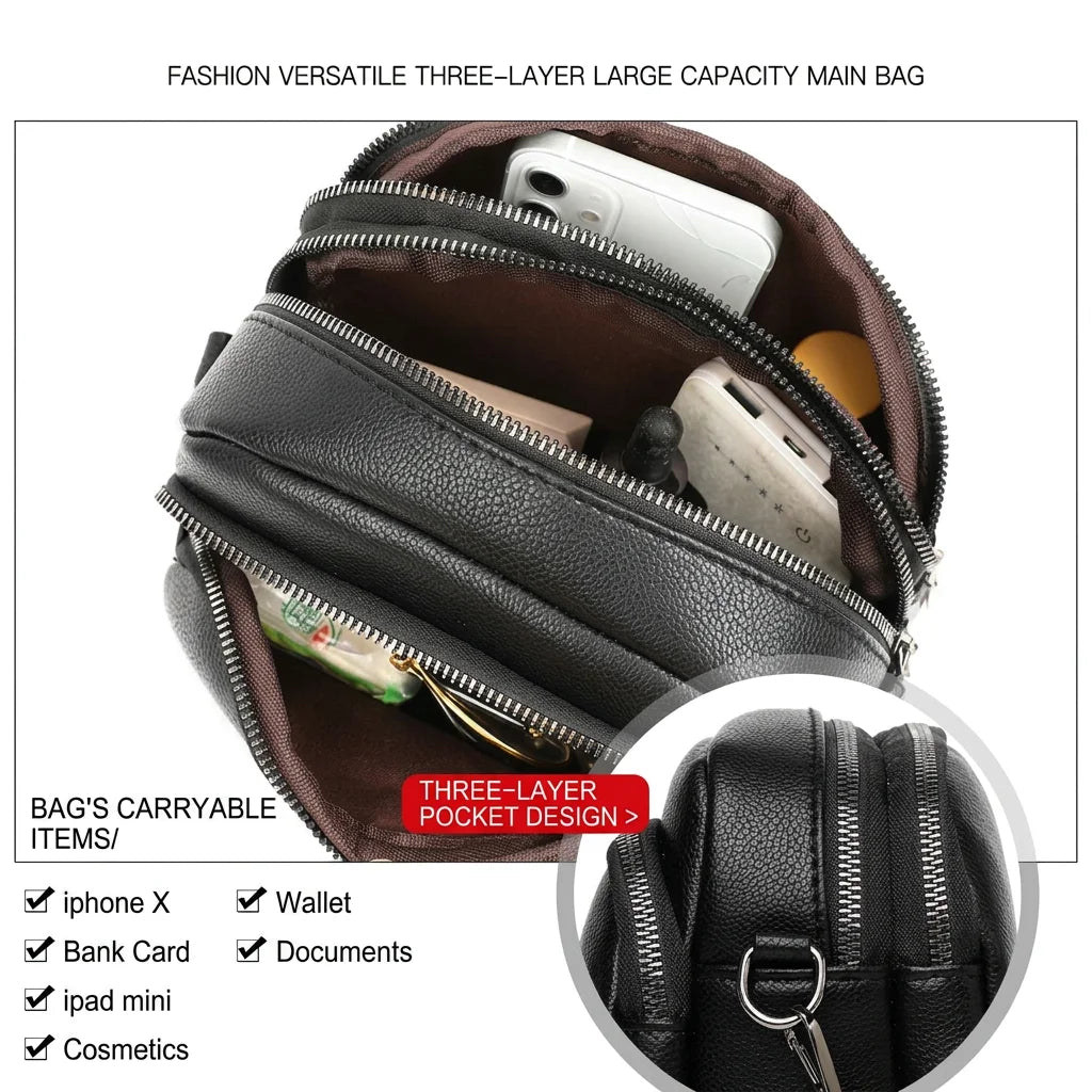 Mini Crossbody Bag Waterproof Adjustable Strap Bag Women'S Shoulder Bag Soft For Casual Outfits Outdoor Activities Commuting