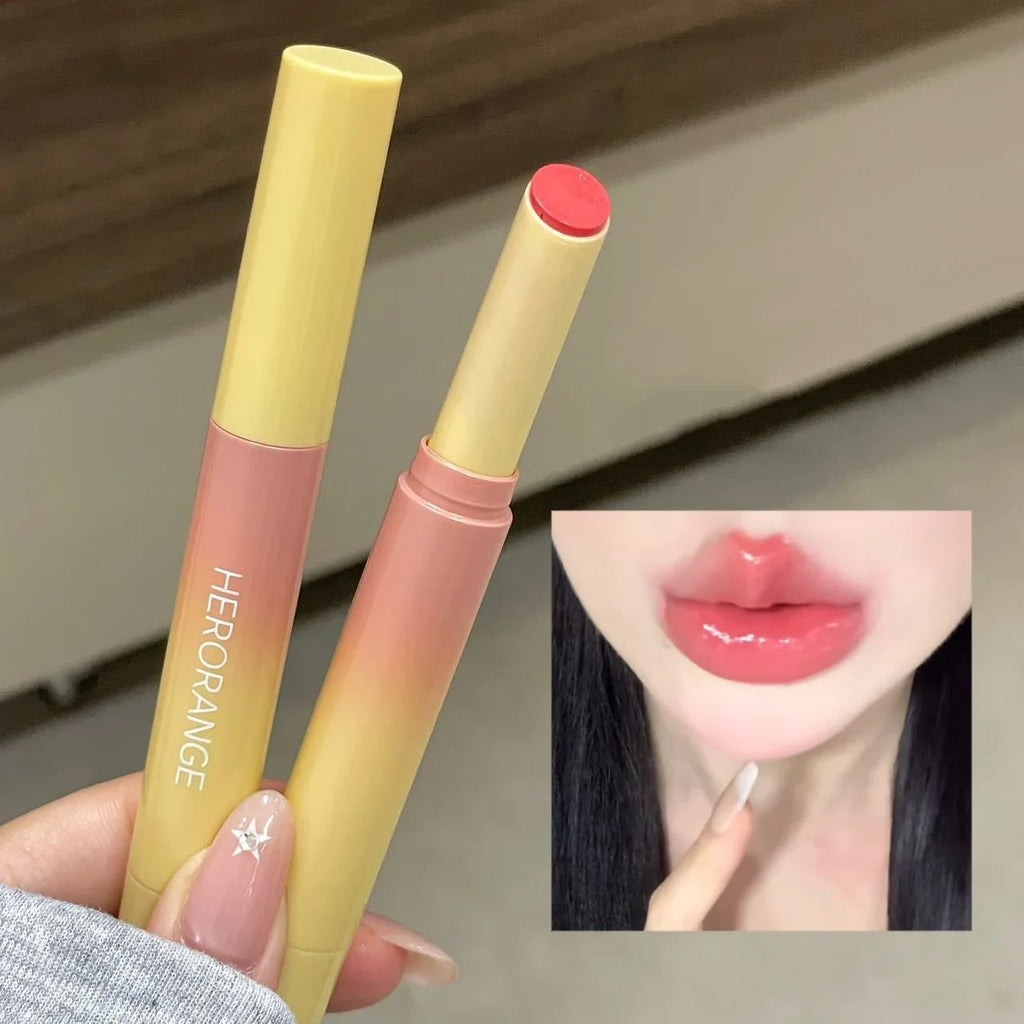 Clear Water Light Solid Lip Gloss Jelly Watery Pink Lipstick Pencil Moisturising Mirror Shimmer Korean Lips Makeup Cosmetics