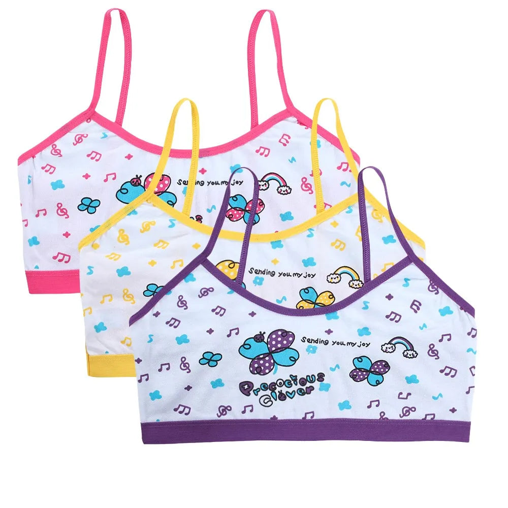 1/3pcs Teenage Girls Tank Tops Kids Training Bras Vest Underwears Student Purbery Singlets Children Camisole Bras Undershirts