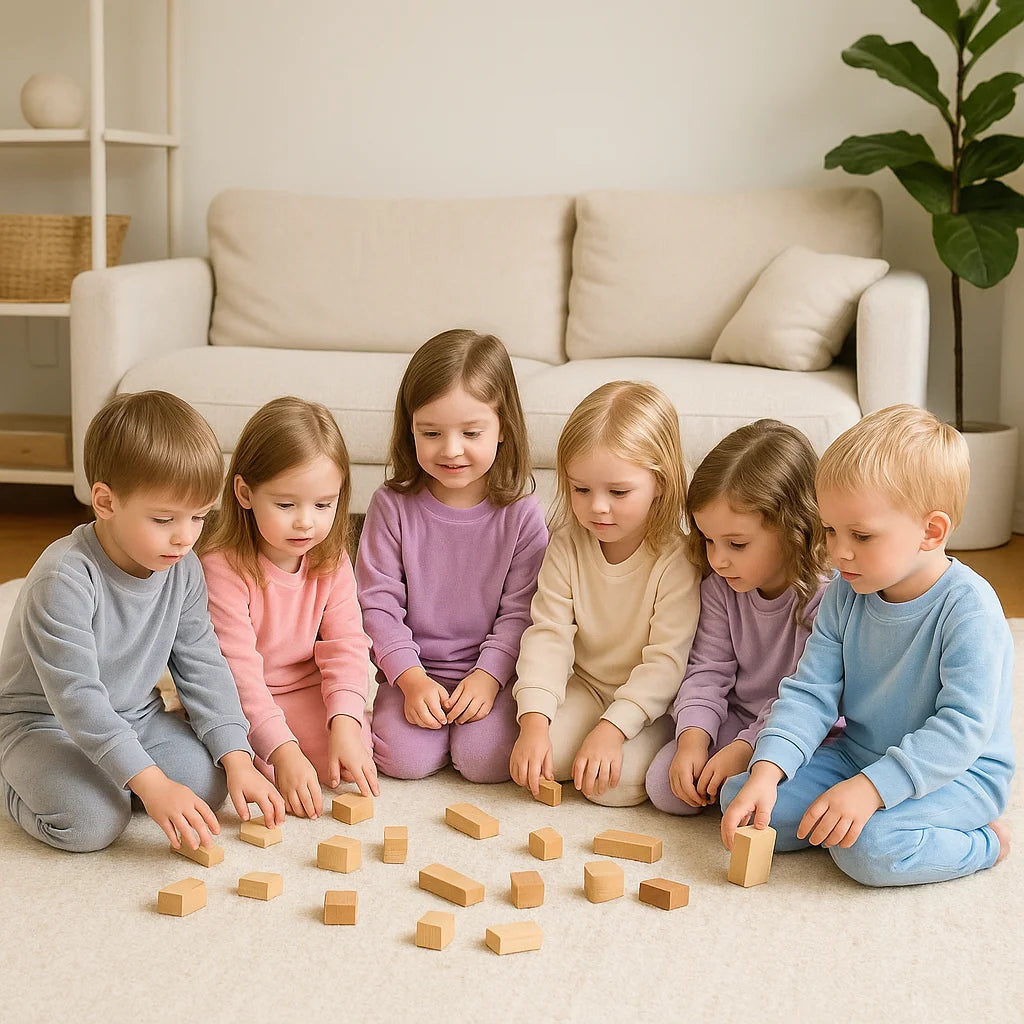 Kids Tales Unisex Velvet Sweatshirt and Pants Set - Thick Fleece