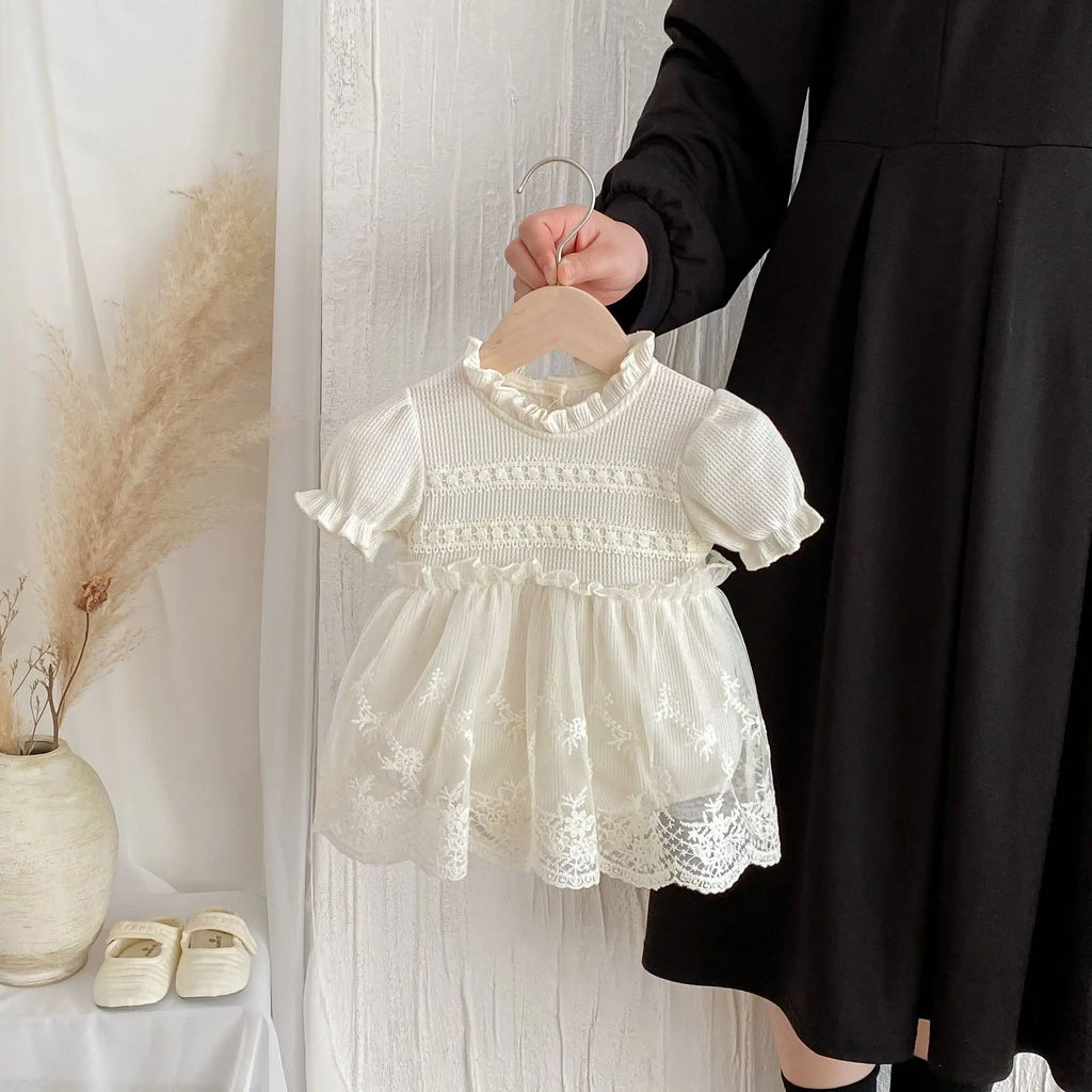 Baby Summer Outfit One-piece Bag Fart Skirt Baby Super Cute Princess Full Moon Hundred Day Lace Ha Clothes Summer Thin Clothes