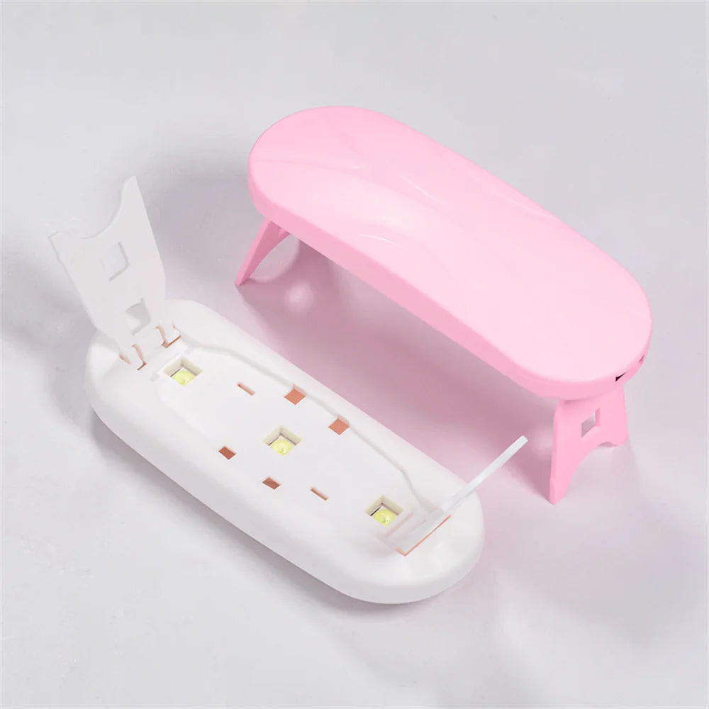 LINMANDA Mini Nail Dryer Lamp 6W LED UV Portable Nail Dryer Curing Lamp Light for Gel Based Polish with 45s/60s Timer Setting