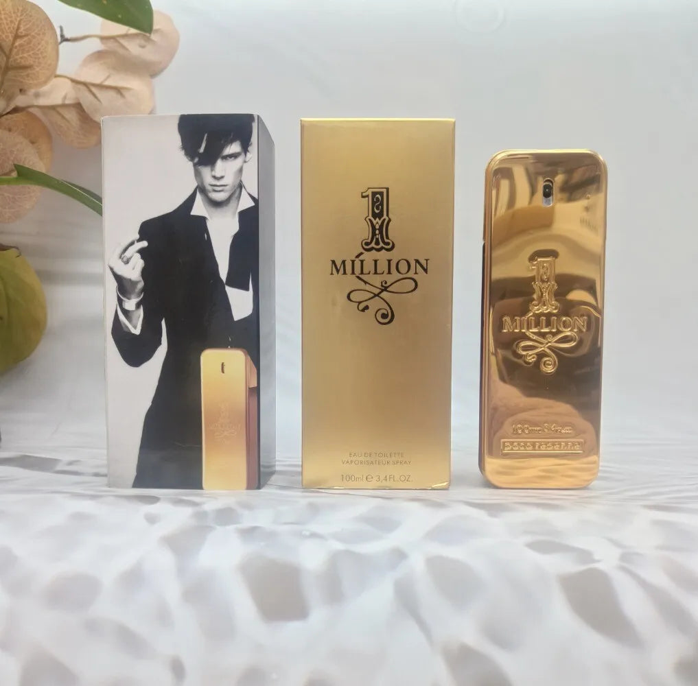 Paco Rabanne 1 Million Eau de Toilette for Men 100ml 3.4oz Long Lasting Woody Spicy Cologne Fragrance Spray Gift for Him