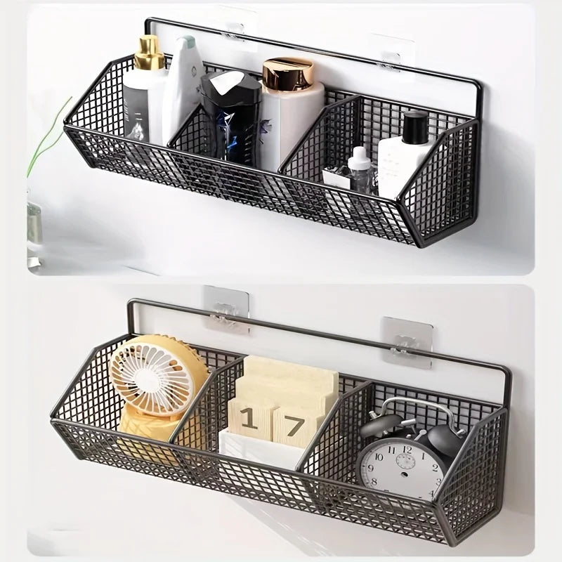 Cesta de Almacenamiento de Cocina Montada en la Pared Adecuada para el Almacenamiento Duradero de Alambre de Metal de Especias, Ajo, Cebollas y Verduras