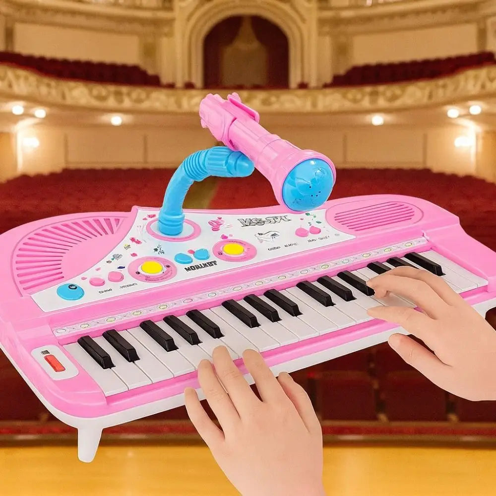 Plastic 37 Key Piano Musical Simulation with Microphone 37 Key Electronic Keyboard Learning Musical Instruments