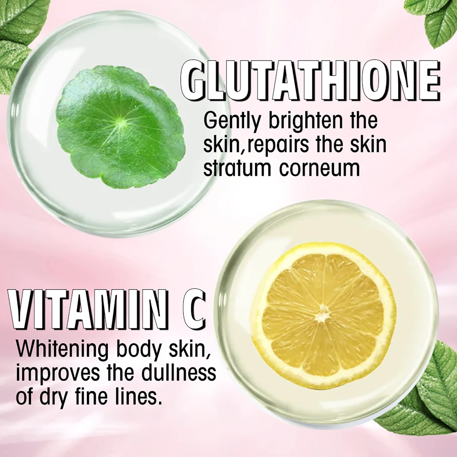 AILKE Brightening Skin Care Set, With Vitamin C, Glutathione, Reduce Spots, Moisturizing, Smooth Soft Skin, Improve Skin Radiant