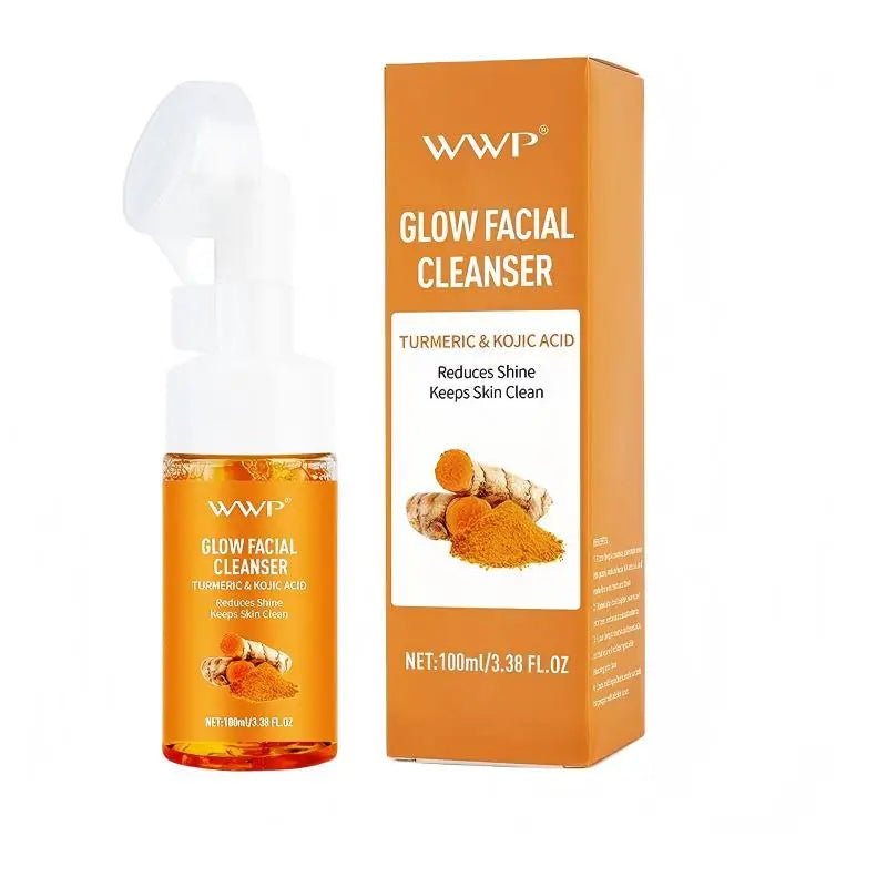 Turmeric Kojic Acid Facial Cleanser Refreshing Moisturizing VC Cleansing Mousse Gentle Cleaning Oil Control Brighten Skin Tone