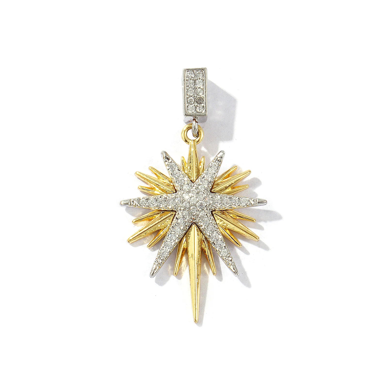 Brass Galaxy Star Charm Pendant Multicolor CZ Pave Sparkling For Women Jewelry DIY Kit Gift