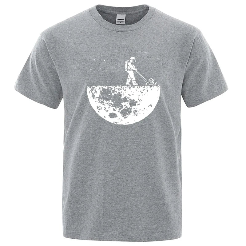 Men's Lunar Cleaner Graphic T-Shirt - Cotton Blend O-Neck Casual Tee