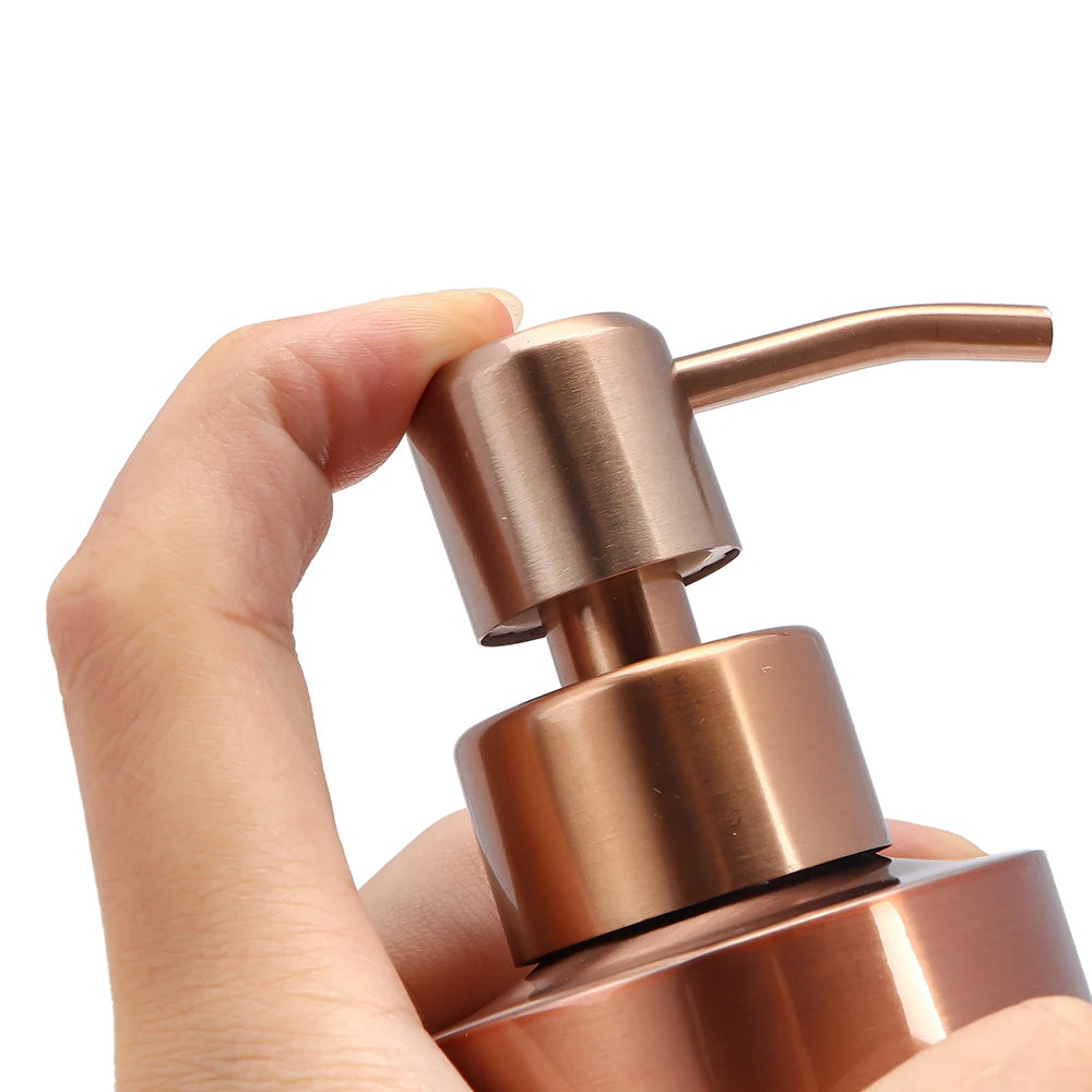 250/350/550Ml Rose Goldr Liquid Soap Dispenser Pump Bottle Lotion Hand Sanitizer Shampoo Stainless Steel Bottle Bathroom