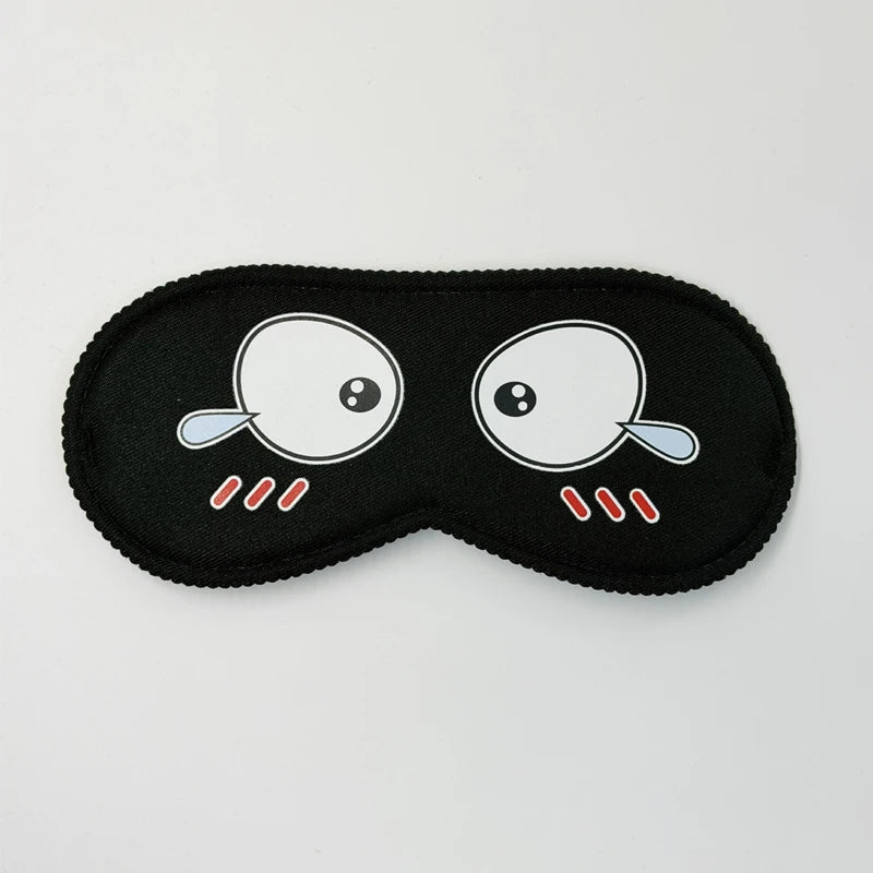 Cartoon Pattern Sleeping Eye Mask - Comfortable Light Blocking Blindfold