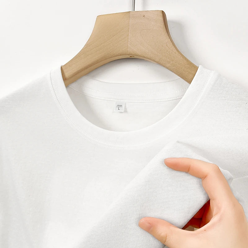 2025 New Men's Korean Casual Cotton Short Sleeved Round Neck T-shirt Summer Fashionable and Comfortable Versatile Top