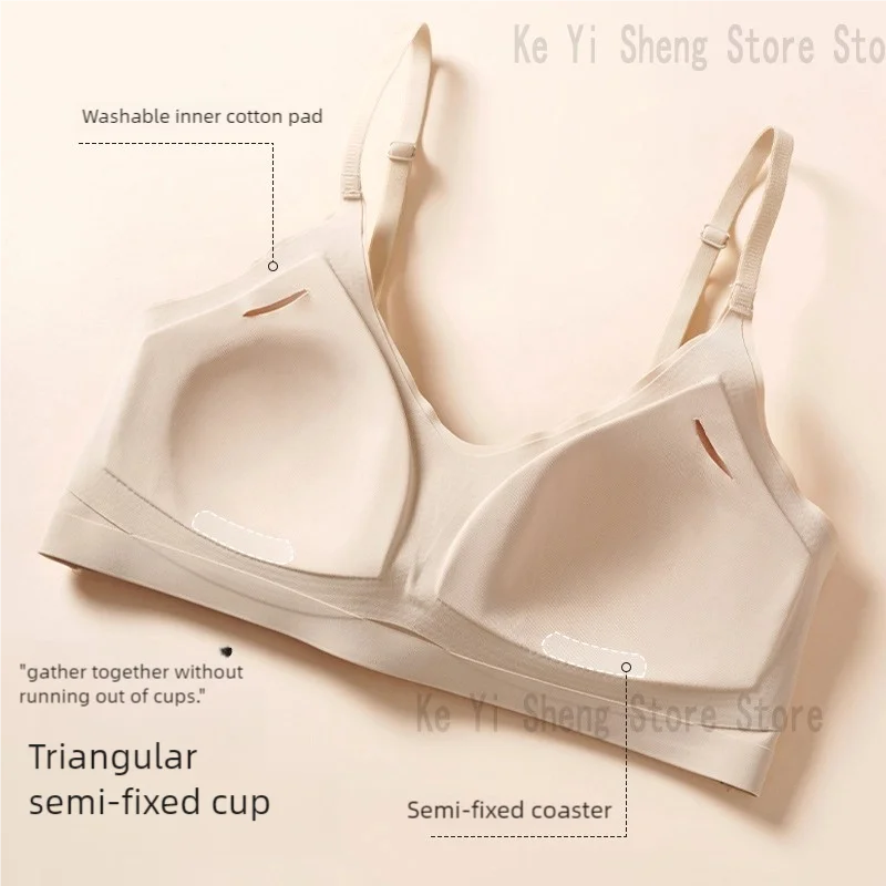 Women'S'S Bra, Seamless Underwear, Large Breasts, Small Breasts, Gathering, Thin Semi-Fixed Cup, Beautiful Back Bra, Sexy