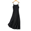 Women's Casual Summer Clothing 95% Natural Mulberry Silk Elastic Double Qiao Satin Adjustable Shoulder Strap Dress