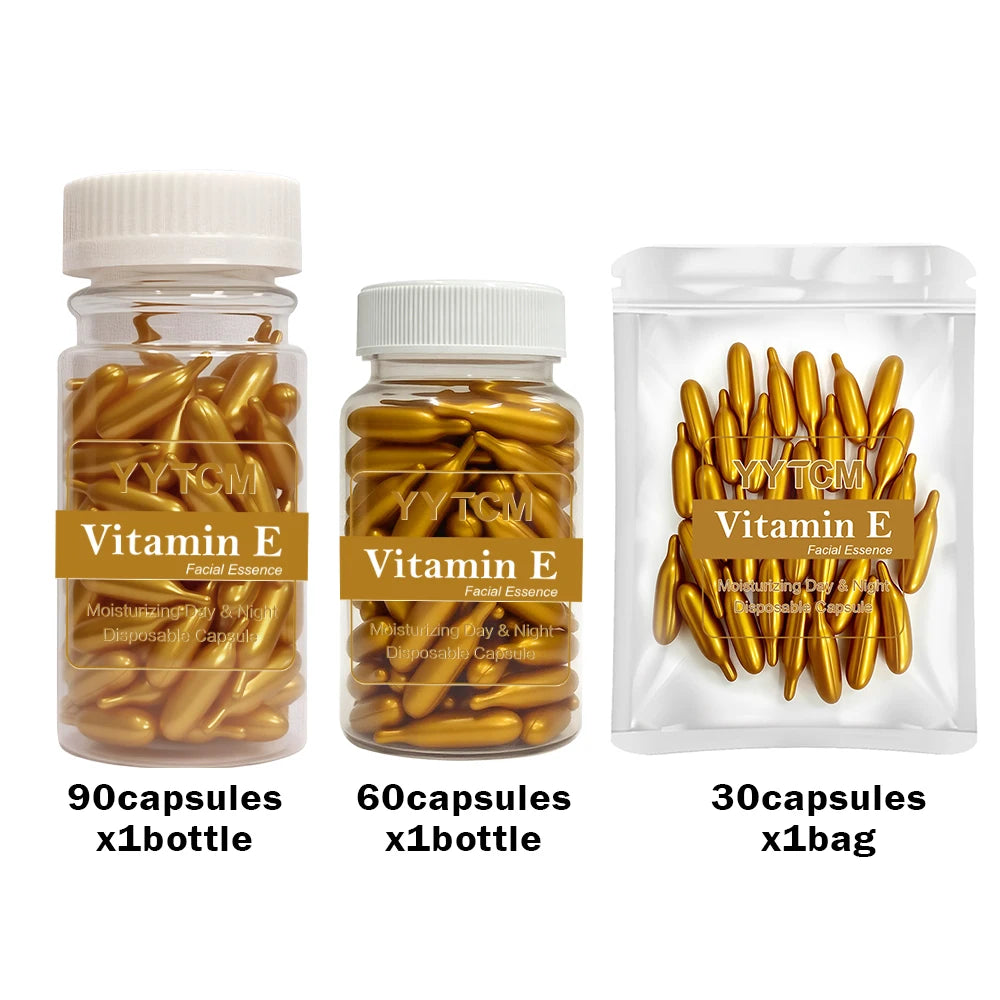 Yytcm Vitamin E Face Serum Capsules, Hydrating Moisturizing - 90 Count