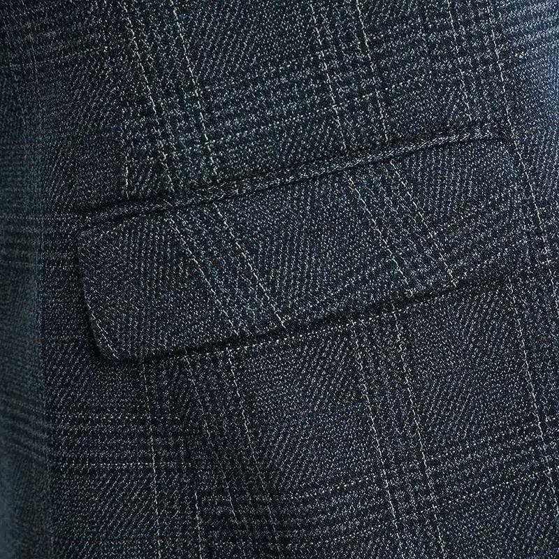 Linen Suit (Blazer+ Vest+Pants) Men'S Fashion Hosts British Style Work Business Wedding Casual Art Style Elegant Gentleman Suit