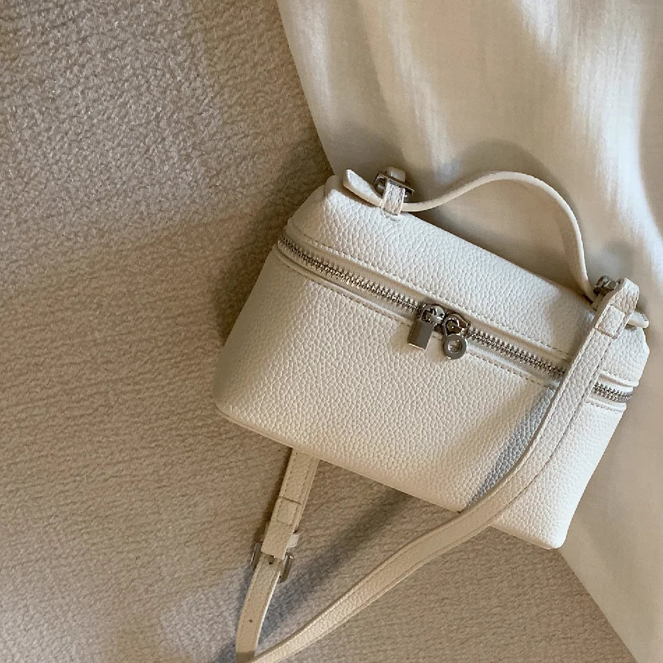 Premium sense of niche lychee grain shoulder bag simple fashion lunch box women's bag exquisite mini handheld crossbody bags
