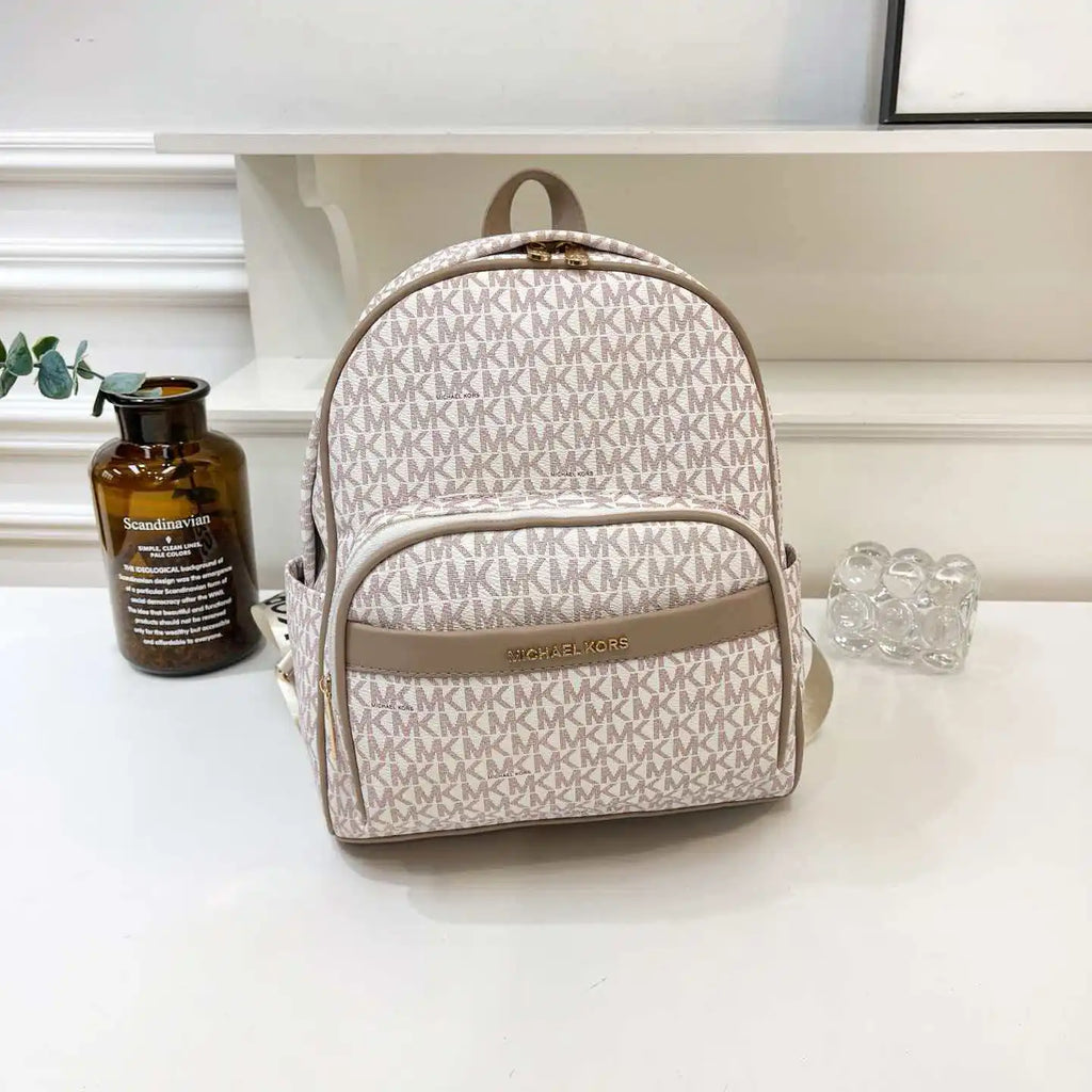 MK/Michael Kors 2026 New Light Luxury Niche Fashion Versatile Large Capacity Commuter Backpack with Print