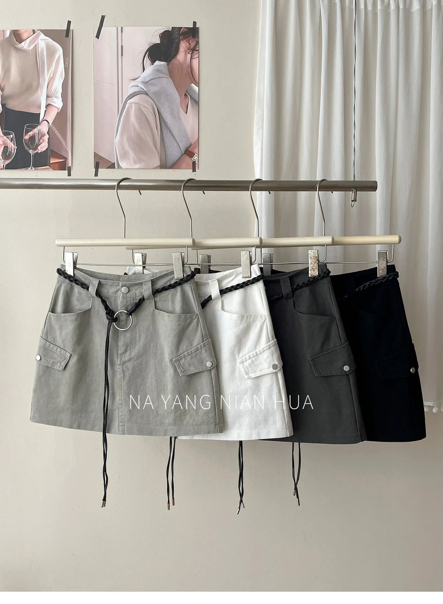American Retro Versatile Denim Washed Cotton Workwear Mini Skirt Women Summer Korean Chic Bodycon Sexy A-Line Half-length Skirt