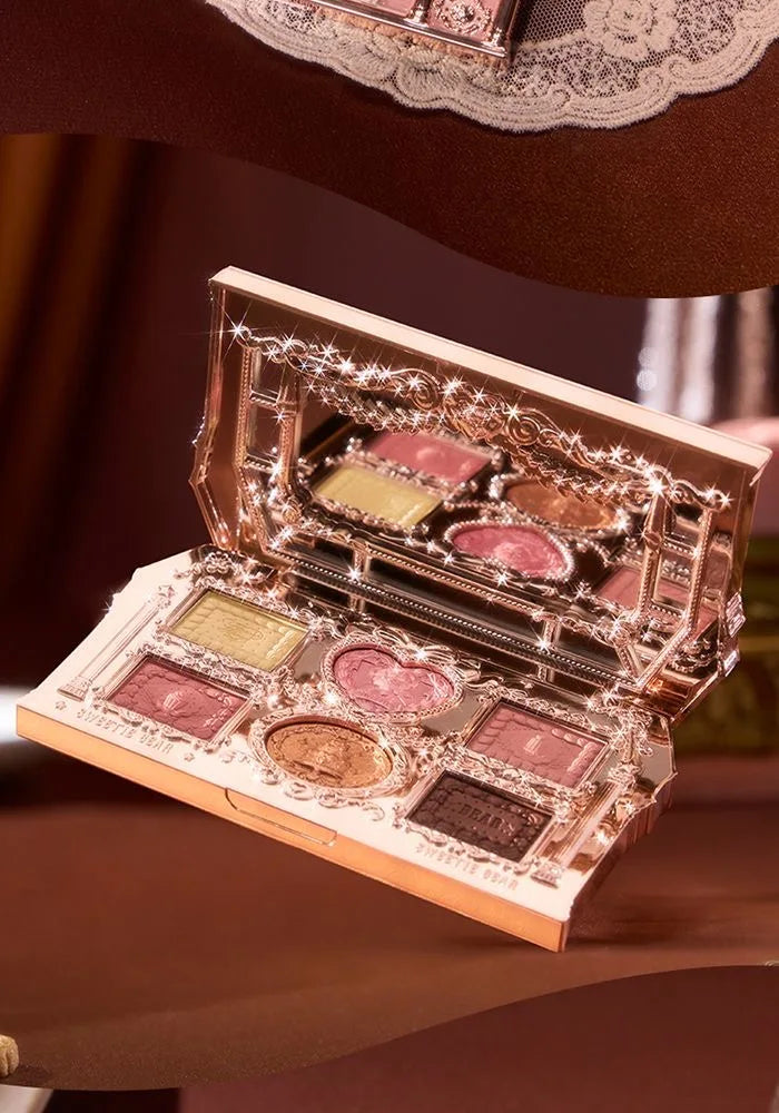 Flower Knows Little Angel Eye Shadow Palette Glitter Shimmer Palette for Eye Long Lasting 9 Color Eyeshadow Full Professional