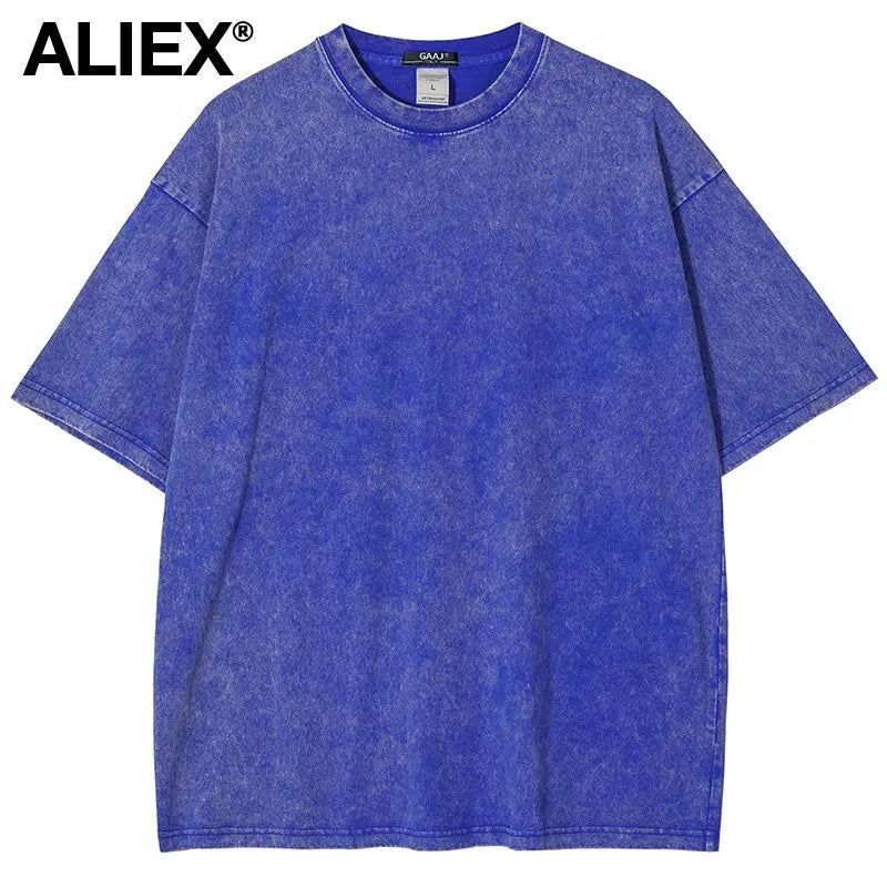 Women's 100% Cotton Oversized T-Shirt - Distressed Casual Tee