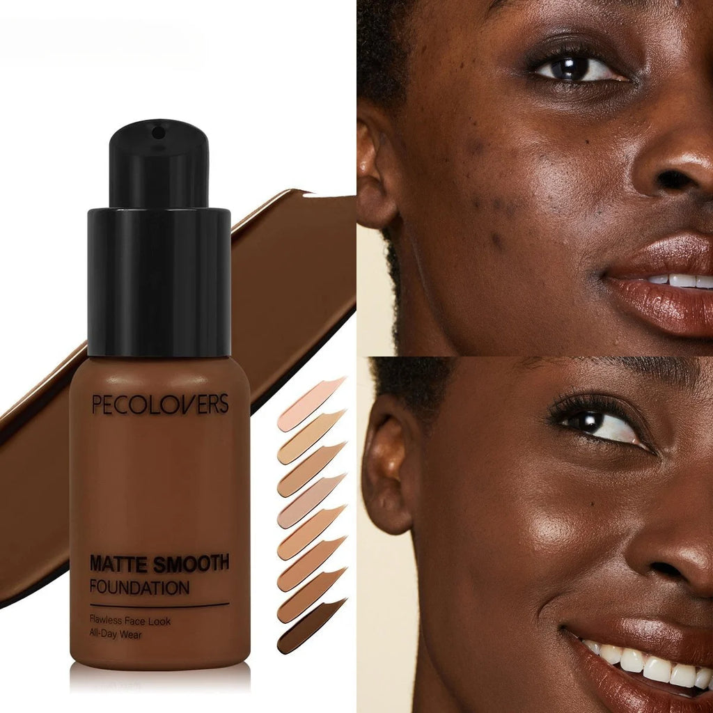 Full Coverage Concealer Foundation - Long-Lasting, Waterproof Natural Matte Finish For Flawless Skin Easy To Create Daily Makeup