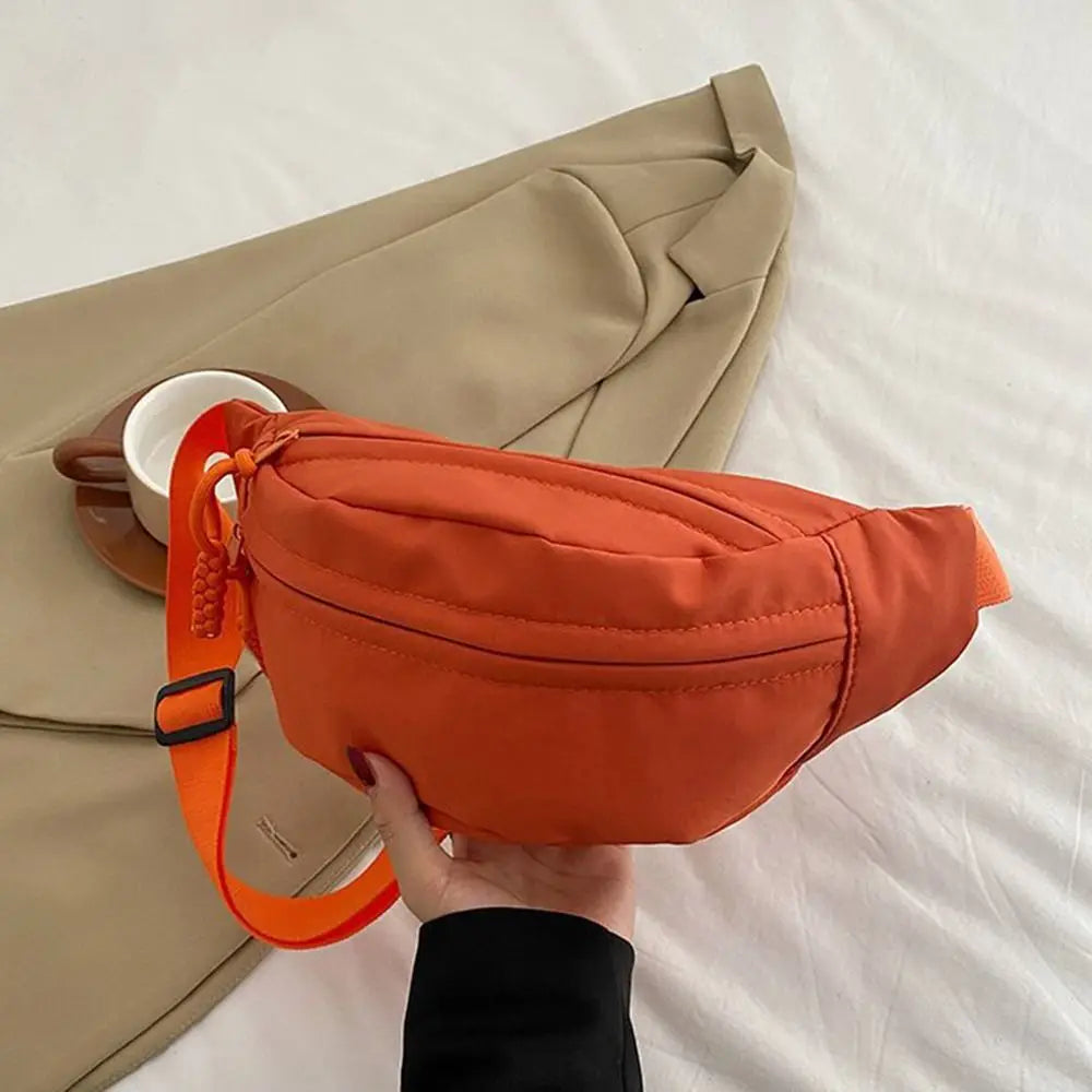 Women's Large Capacity Nylon Crossbody Dumpling Bag - Casual Shoulder