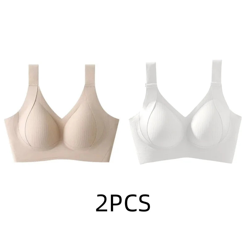 Seamless Wireless Bra For Full Busts And Petite Figures, Thin Light Support, No Wires, Pull Up Anti Sagging