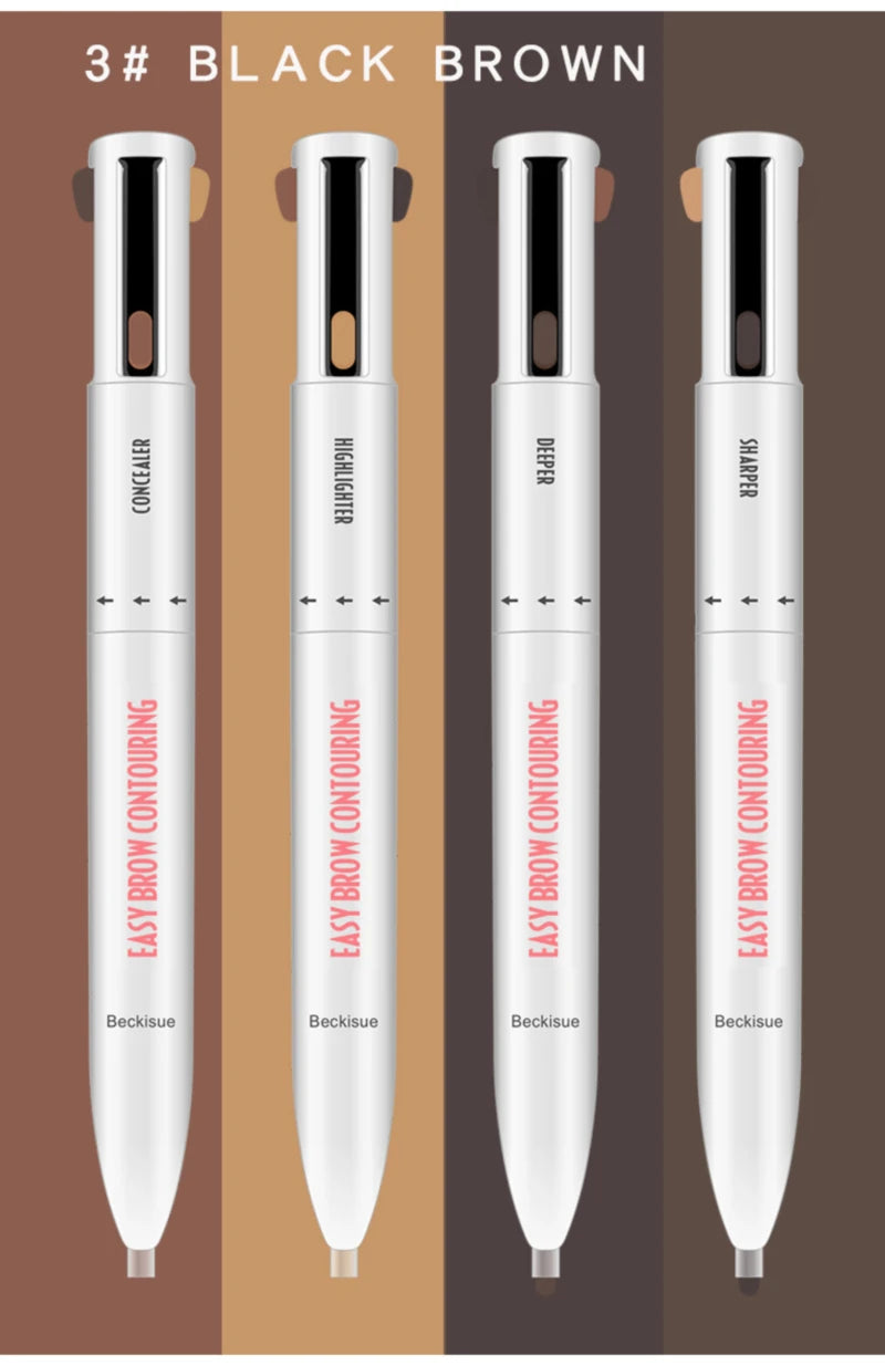 4in1 Rotate Eyebrow Pencil Waterproof Microblading Eyebrow Pen Tint Tattoo Makeup Cosmetic Natural Long Lasting Eye Brow Pencil